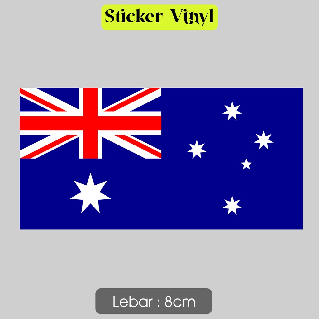 

Stiker Australia ASticker Vinyl Satuaan Motif Bendera Negara Dunia Bahan Anti Air