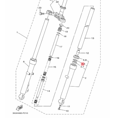 circlip clip klip kancing seal shock shok sok depan nmax n max rxking rx king rxs rzr rxz yt ori ygp 3V3-F3156-00