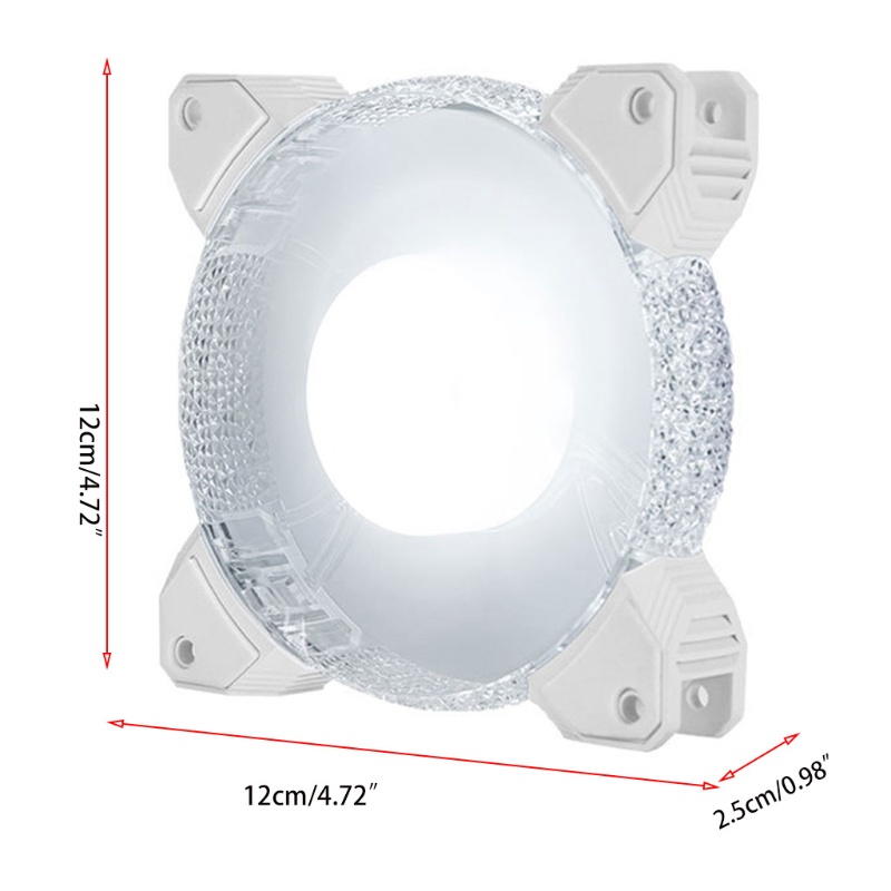 Bt Komputer Untuk Case Fan 120mm LED Silent Fan Untuk Cases Komputer CPU Cooler Radiator Sangat Tenang, Kipas Sasis Warna-Warni 3p