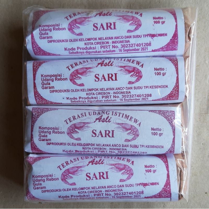 

Terasi Udang Istimewa Cap Sari Khas Cirebon 1 Pak Isi 4