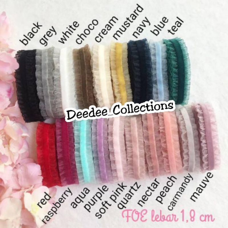 Foe Velvet Ruffle Uk 1,8cm Per Yard