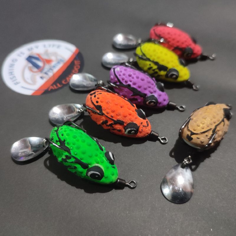 Soft frog 3d mini sae lureI umpan casting ikan gabus dan toman