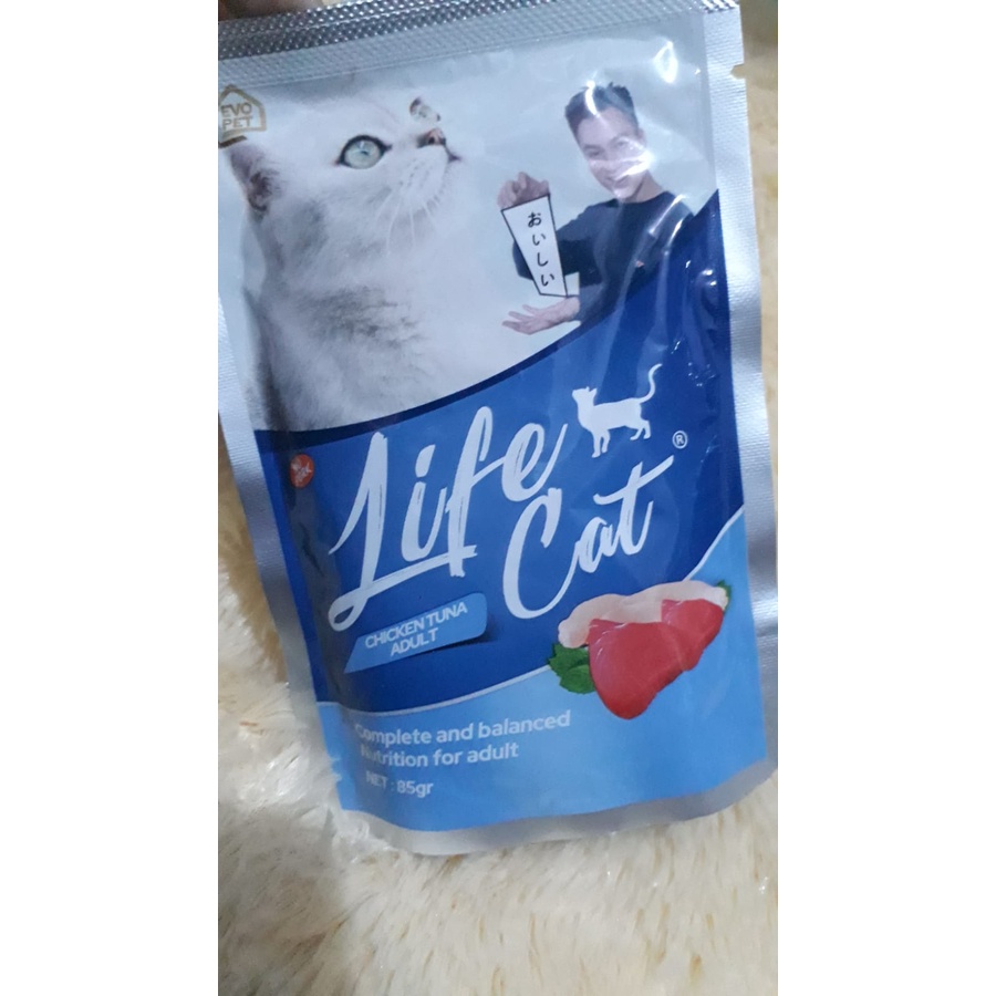 Life Cat Chicken And Tuna Adult 85 gr - Makanan Basah / Weet Food