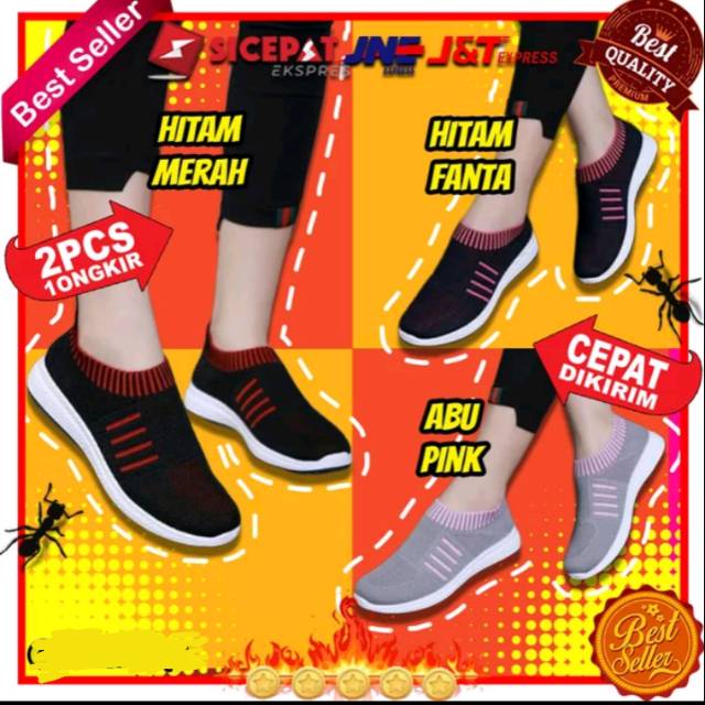 sepatu casual wanita sneakers terbaru santai jalan jalan