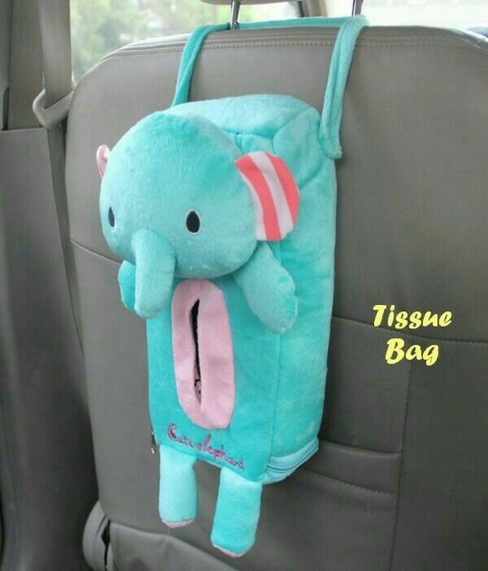 TISSUE BAG HOLDER TEMPAT TISSUE GANTUNG MOBIL KARTUN KARAKTER CARTOON