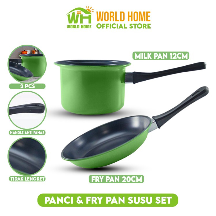 Panci Set Teflon Fry Pan dan Panci Susu Panci Set Fry Pan and Milk Pan Panci susu murah WHFURNITURE