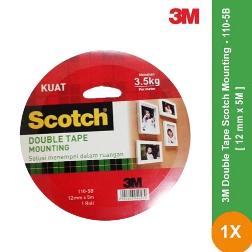 

SCOTCH 3M PEREKAT DOUBLE TAPE MOUNTING TAPE 110-5B 12MM X 5M