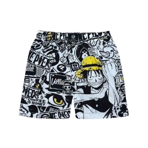 BEST SELLER 1 - BOXER PRIA WANITA| CELANA DALAM PENDEK KOLOR BOXSER PANTAI BAHAN KATUN BOKSER DISTRO SURFING PREMIUM PANTAI SANTAI RENANG COWOK PRIA WANITA CEWEK LAKI LAKI COWO PEREMPUAN REMAJA DEWASA-Luffy One Piece