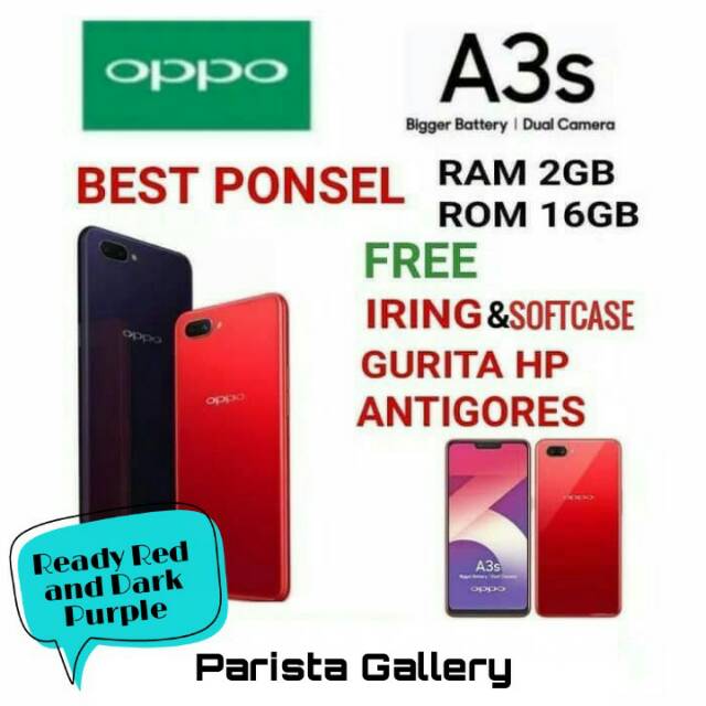 OPPO A3S RAM 2/16 GB GARANSI RESMI OPPO INDONESIA/OPPO A3S/A3S/HP ANDROID MURAH