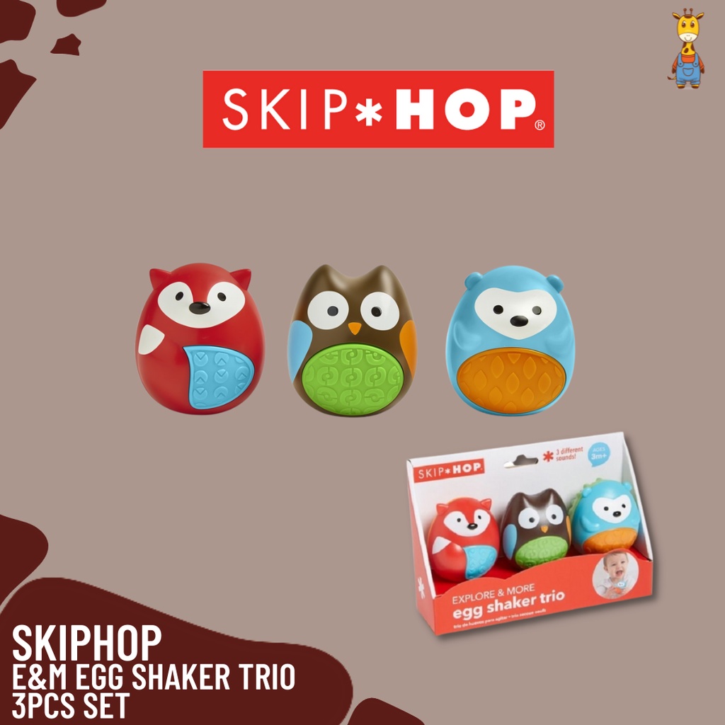 Skiphop E&amp;M Egg Shaker Trio 3pcs Set