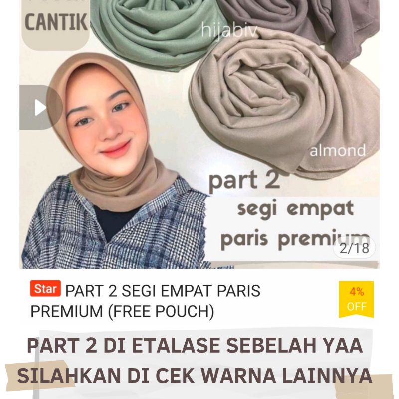 SEGI EMPAT PARIS PREMIUM FINISHING JAHIT TEPI ANTI LETOY (FREE POUCH)