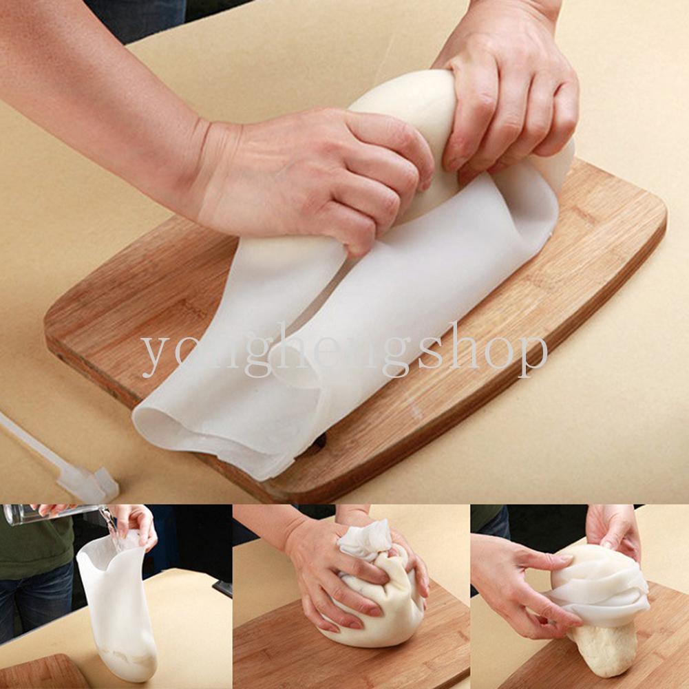 Non Stick Silicone Dough Bag Pastry Flour-mixing Bag Kneading Kantong Adonan Pengaduk Adonan Serbaguna Untuk Roti Dapur DIY Alat Baking Masak Gadget
