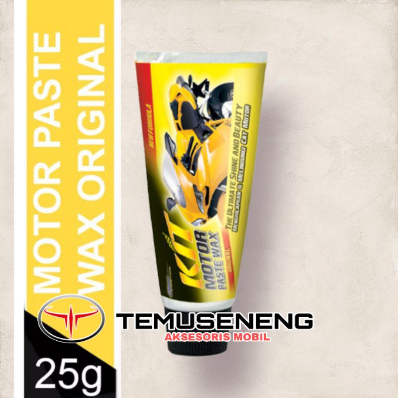 Kit Motor Paste Wax Original Pengkilap Pelindung Cat Kuning Tube 25 Gr Perawatan Eksterior Motor