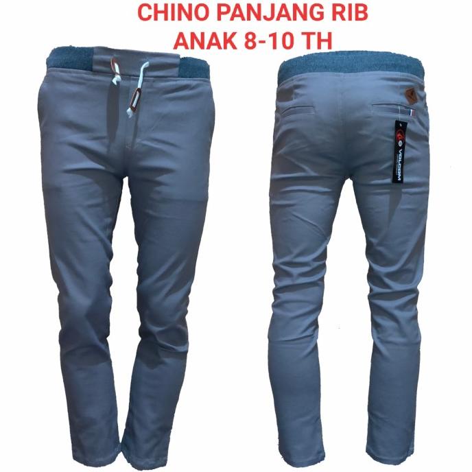 jeans chino panjang anak remaja 8-10 th stylish pinggang karet