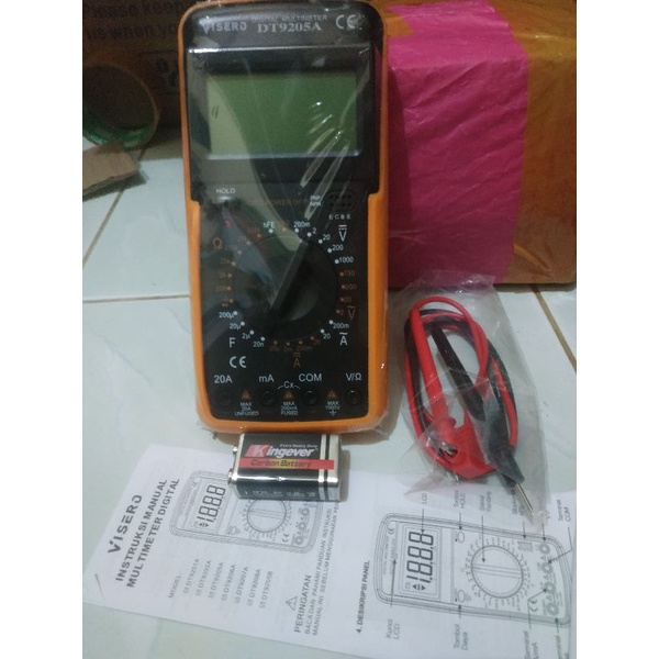 Digital Multimeter Multitester DT-9205A Layar Jumbo