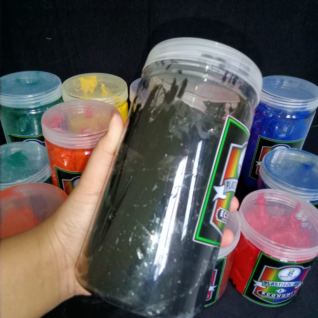 

mdn Tinta Sablon PLASTISOL ECONOMY Brain Plus HITAM 1kg
