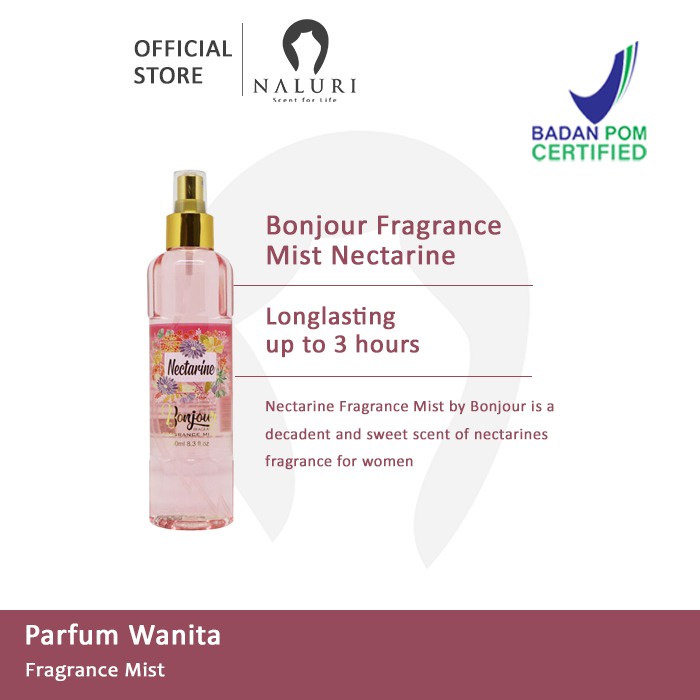 Bonjour Fragrance Mist Nectarine 250ml