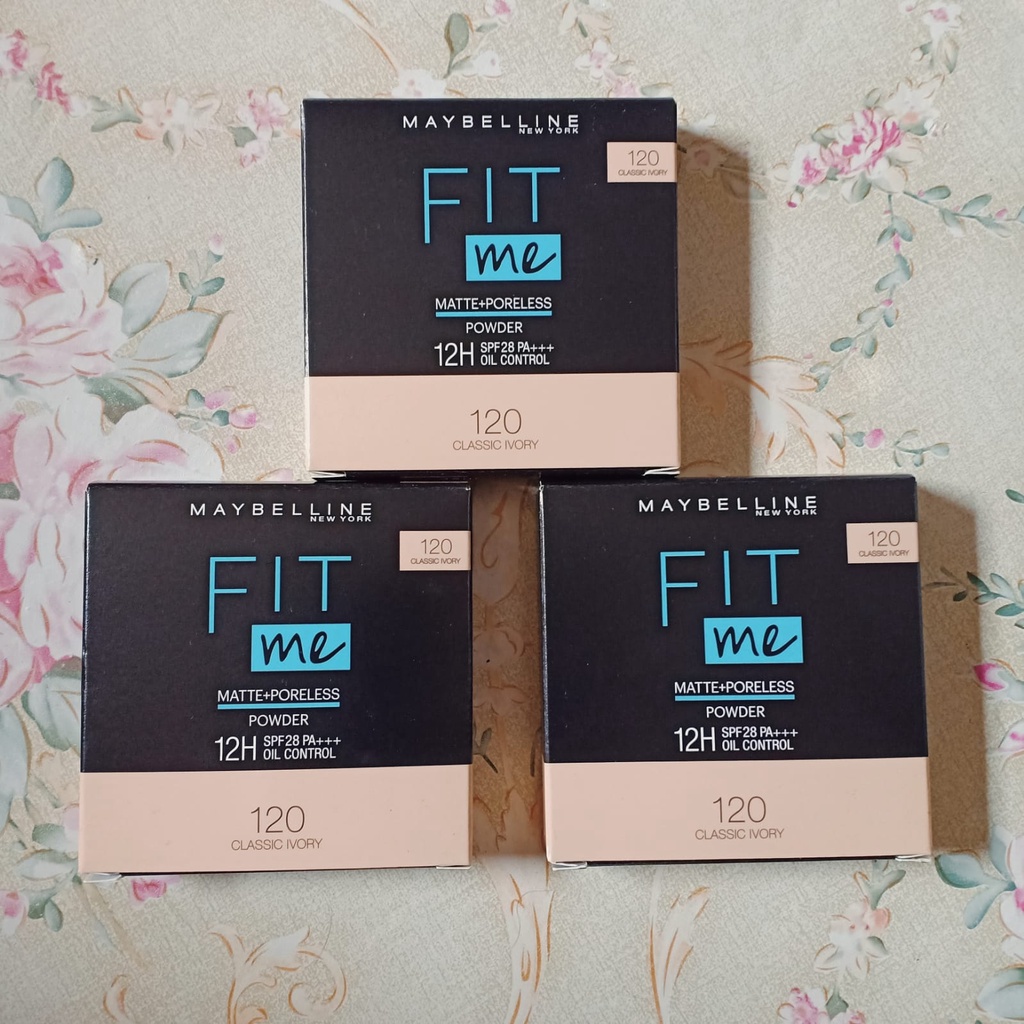 Maybelline Fit Me 12-Hour Oil Control Powder Shade 120 | Shade 128 (Bedak Padat)