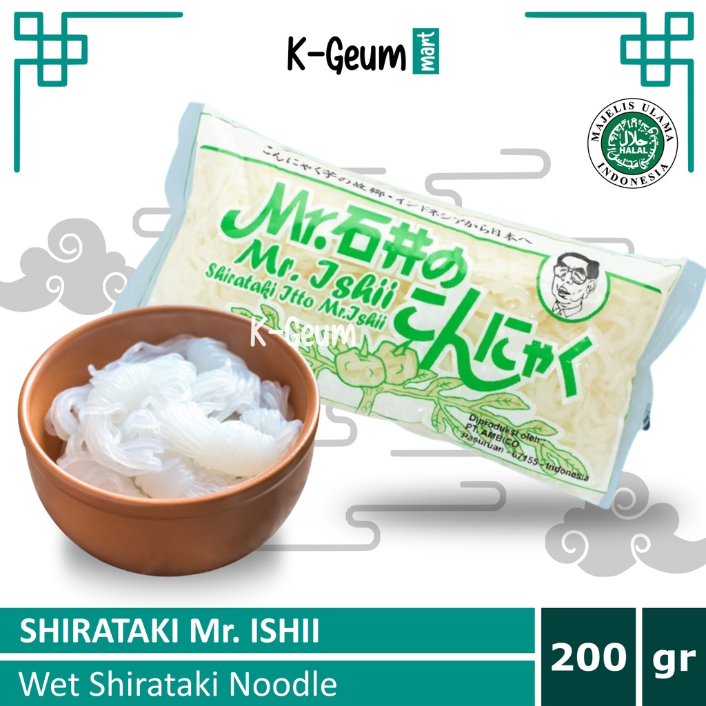 Shirataki Noodle Hijau Mr Ishii | Mie Shirataki Japchae Korea 200 gr