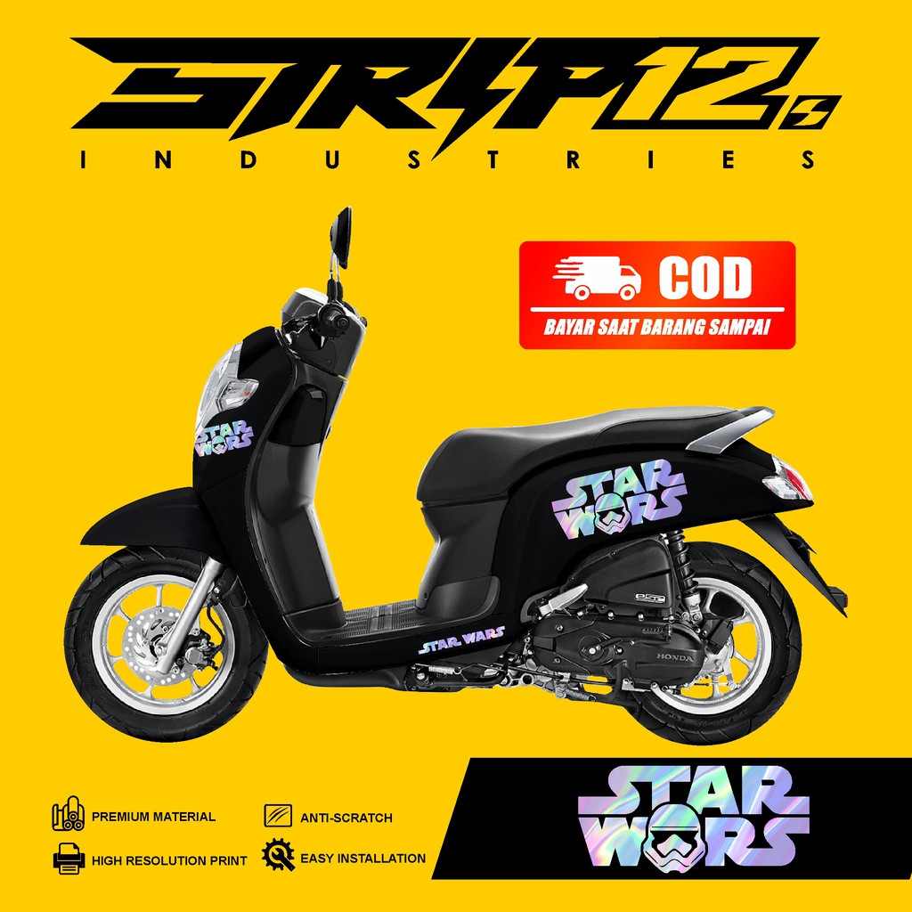CUTTING STICKER STARWARS STRIPING SCOOPY BEAT GENIO VESPA