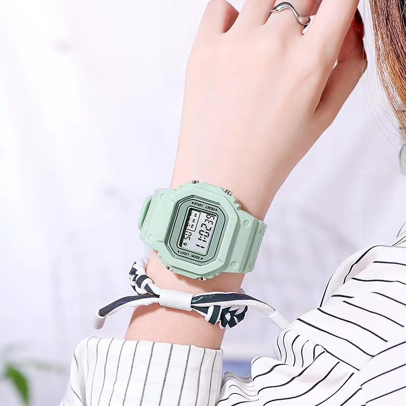 ［Ready Stock］Jam tangan digital segi jam wanita pria fashion Hot cewek cowok s1034