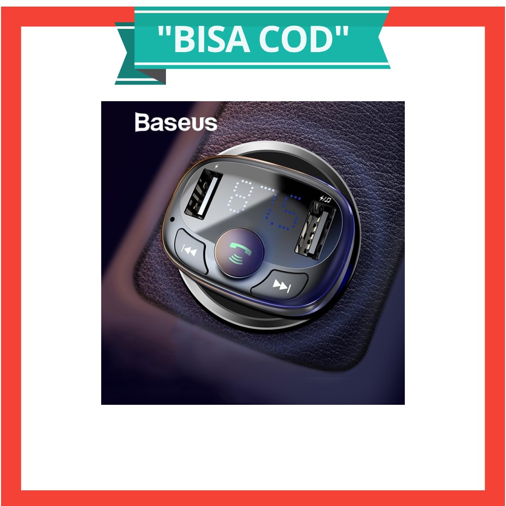 Baseus 2 in 1 Smart Car Bluetooth Audio Transmitter + USB Charging - CCTM-01 - Black