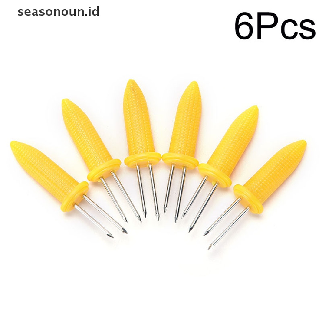 6 Pcs Garpu Tusuk Sate Jagung Untuk BBQ