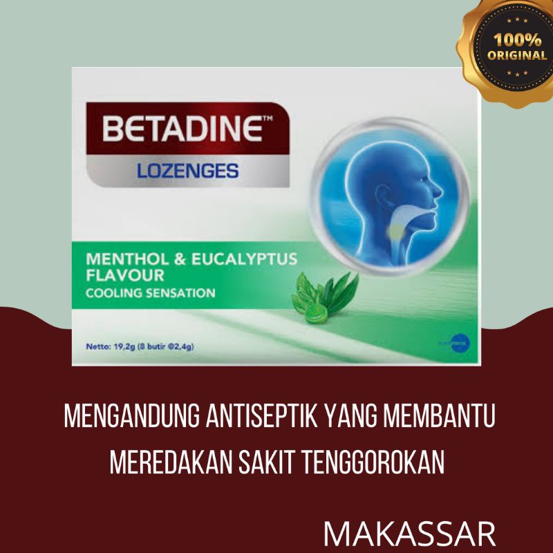 Betadine Lozenges Menthol &amp; Eucalyptus 8 Tablet