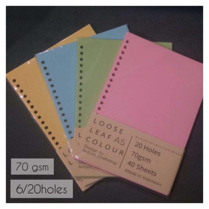 

A5 6/20Holes 70gsm Loose leaf isi binder