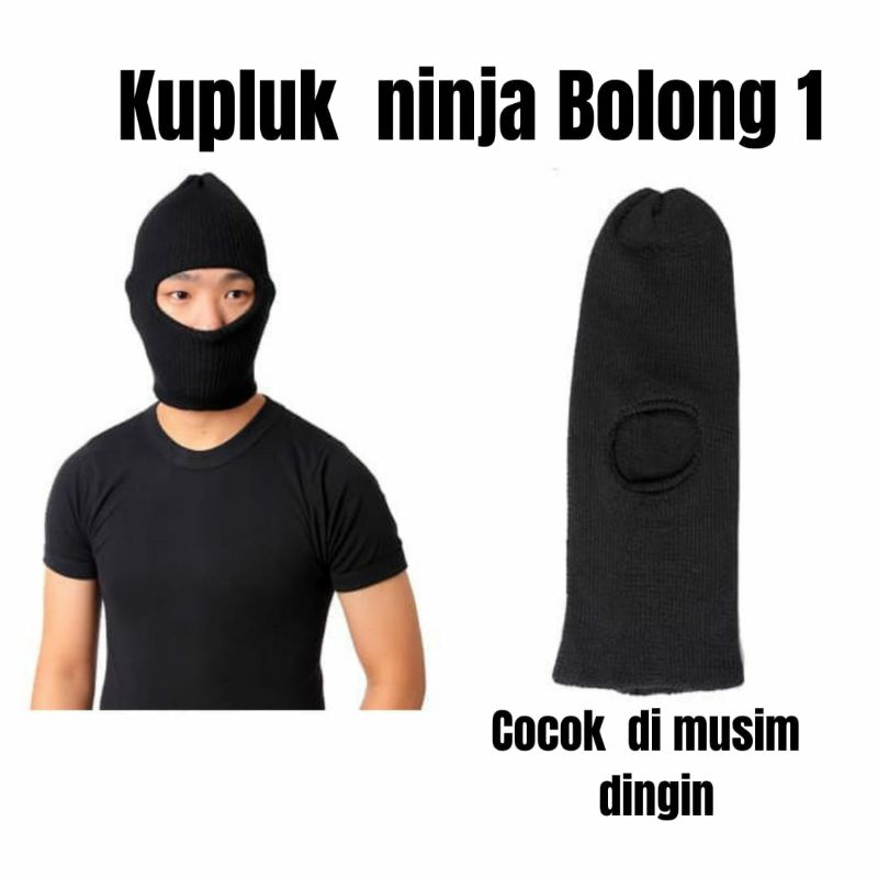 kupluk ninja pria bolong 1 anti dingin