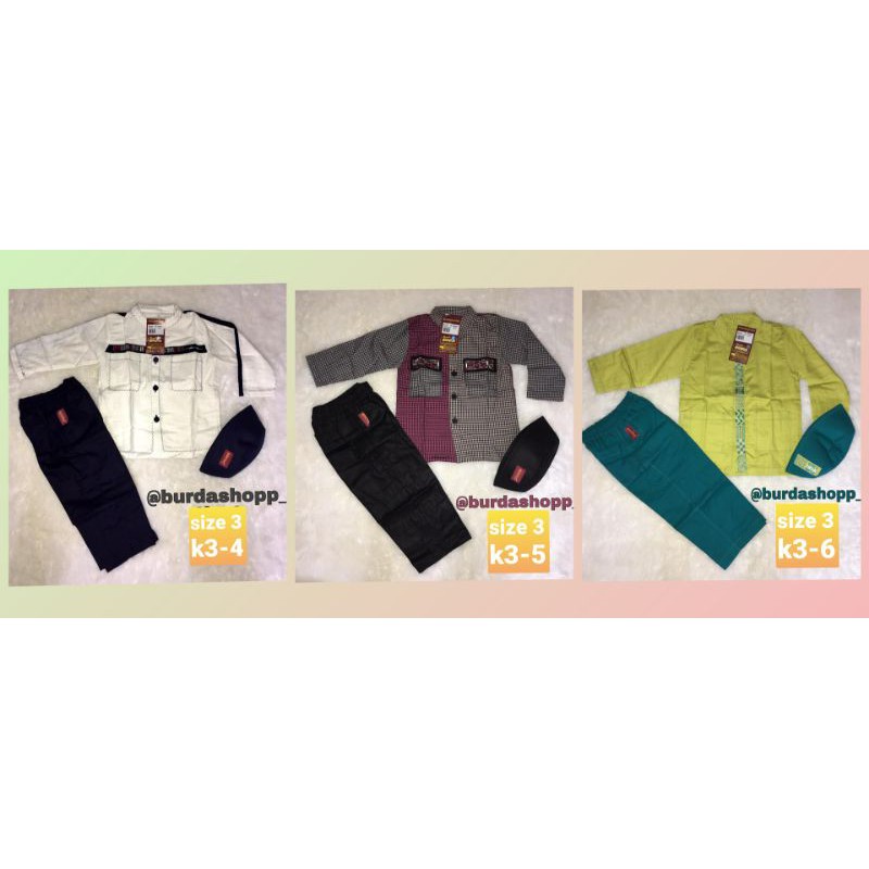 BAJU MUSLIM DANNIS ANAK LAKI LAKI SIZE 3