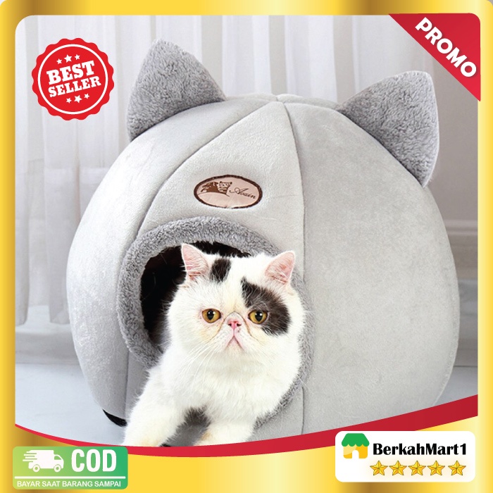 Aoxin Tempat Tidur Hewan Peliharaan Kucing Cat House Tent Size M - HTC01 - Gray