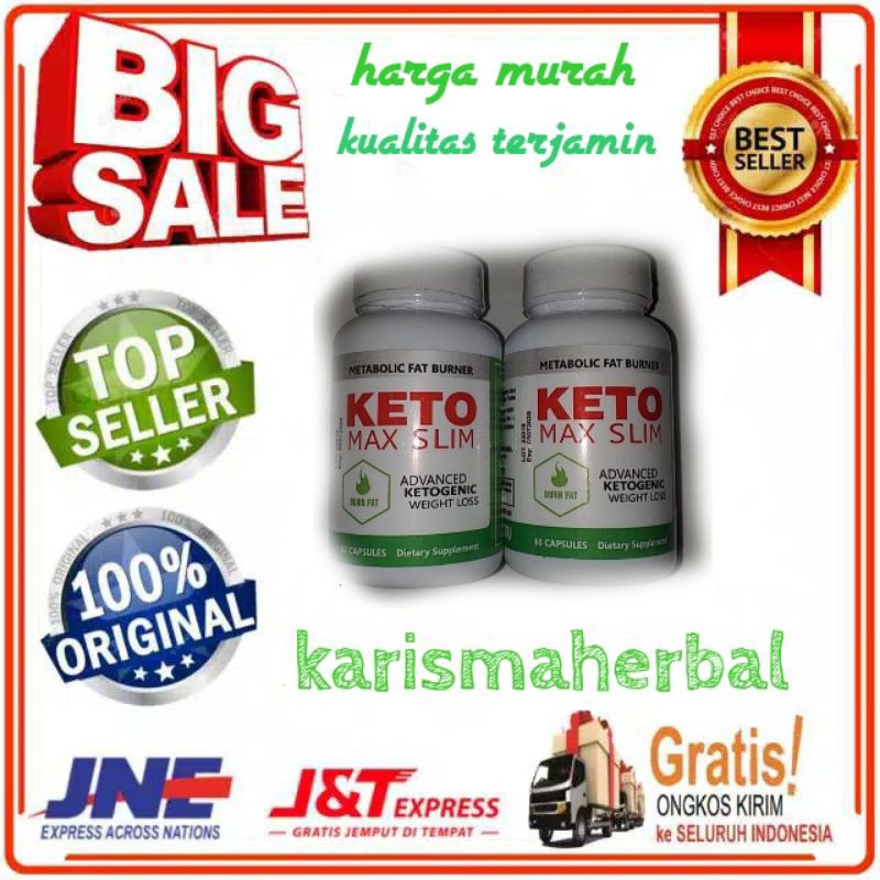 Keto max slim obat diet alami - keto slim max pelangsing herbal original