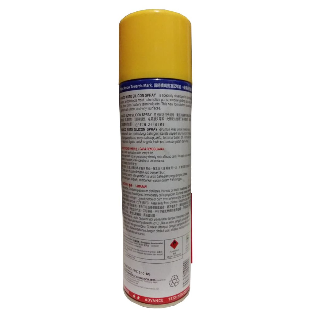 Stok Ready Waxco Auto Silicon Spray 550 ml   Cairan Belt Dressing Motor Matic Murah