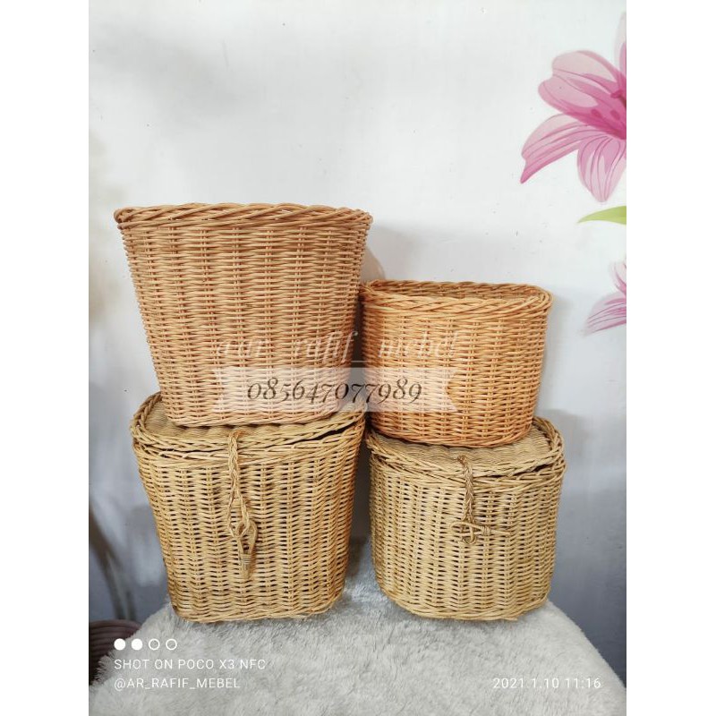 keranjang sepeda rotan / box sepeda rotan / keranjang sepeda / box rotan / keranjang minion