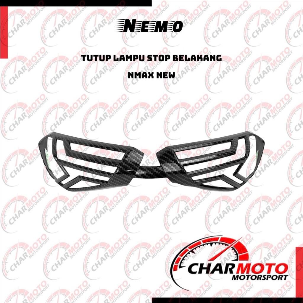 Cover Tutup Variasi Lampu Stop Belakang Yamaha Nmax New Karbon Carbon Nemo Original PNP - Charmoto