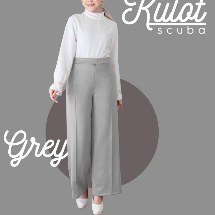 Tidak Diragukan.. KULOT SCUBA CUBIT JUMBO PREMIUM / KULOT HIGHWAIST PUTIH TULANG / KULOT SCUBA CUBIT