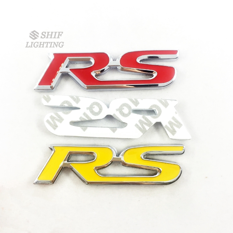 1 x  Metal RS Logo Car Auto Rear Trunk Side Emblem Badge Sticker Decal Replacement For Honda