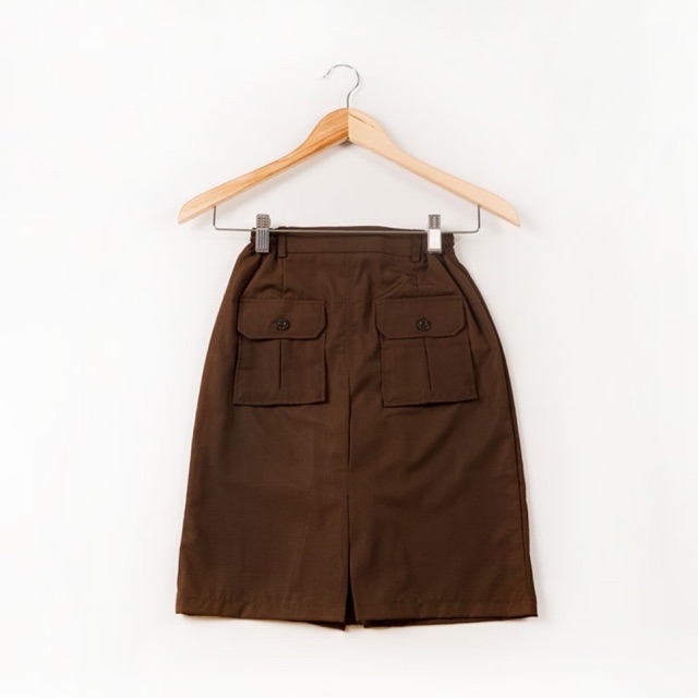 Rok kulot pramuka putri pendek karet pinggang famatex Litton no.1-12/ celana rok coklat