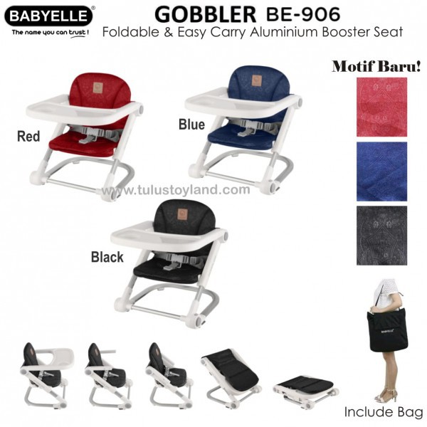 Babyelle Gobbler BE 906 Foldable Easy Carry Aluminium Booster Seat Baby Elle Kursi Makan Bayi