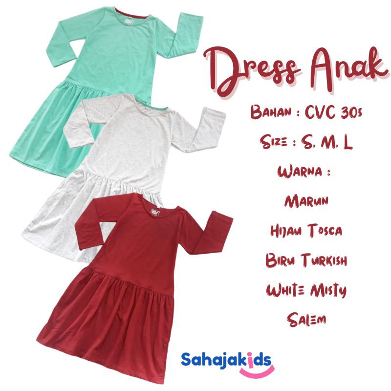 Tunik Anak Perempuan Usia 3 - 10 tahun