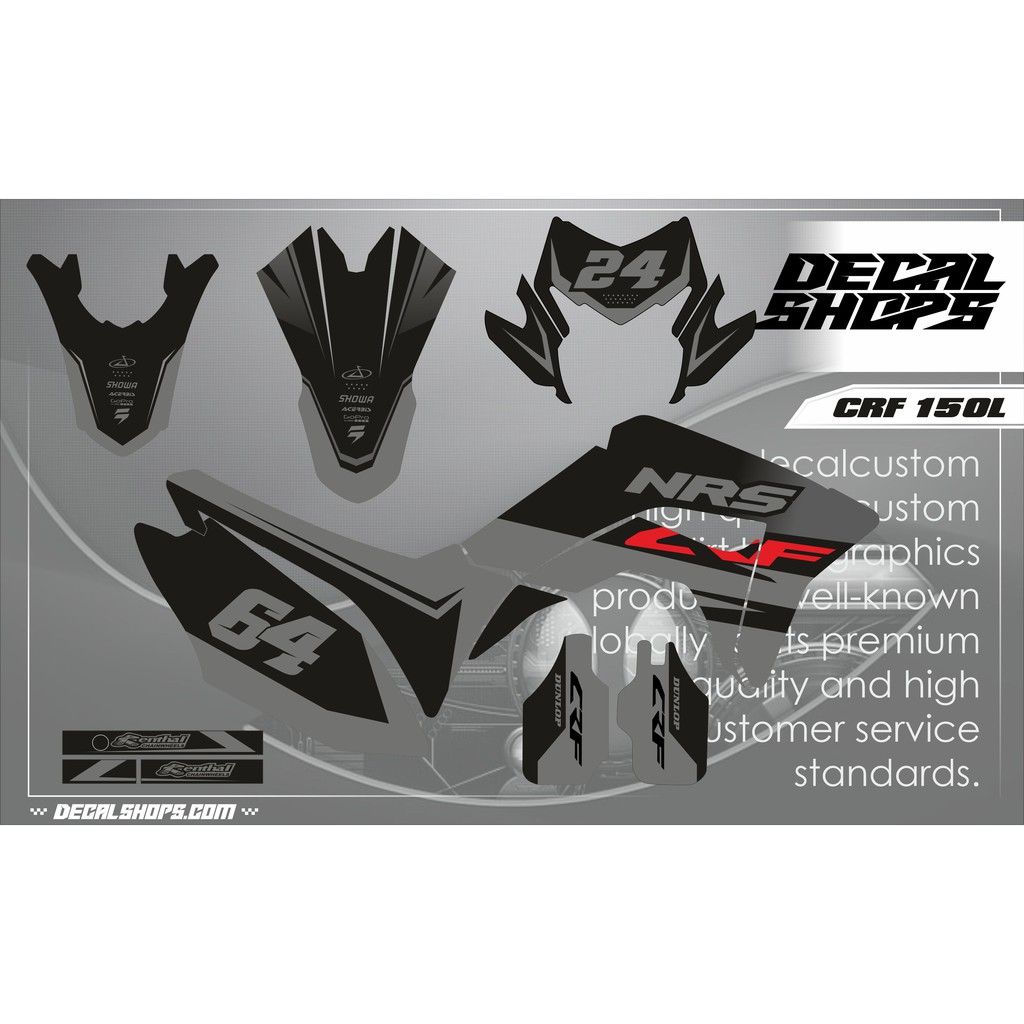 DECAL CRF MURAH DECAL CRF MURAH KEREN DECAL CRF SIMPEL DECAL ABU ABU