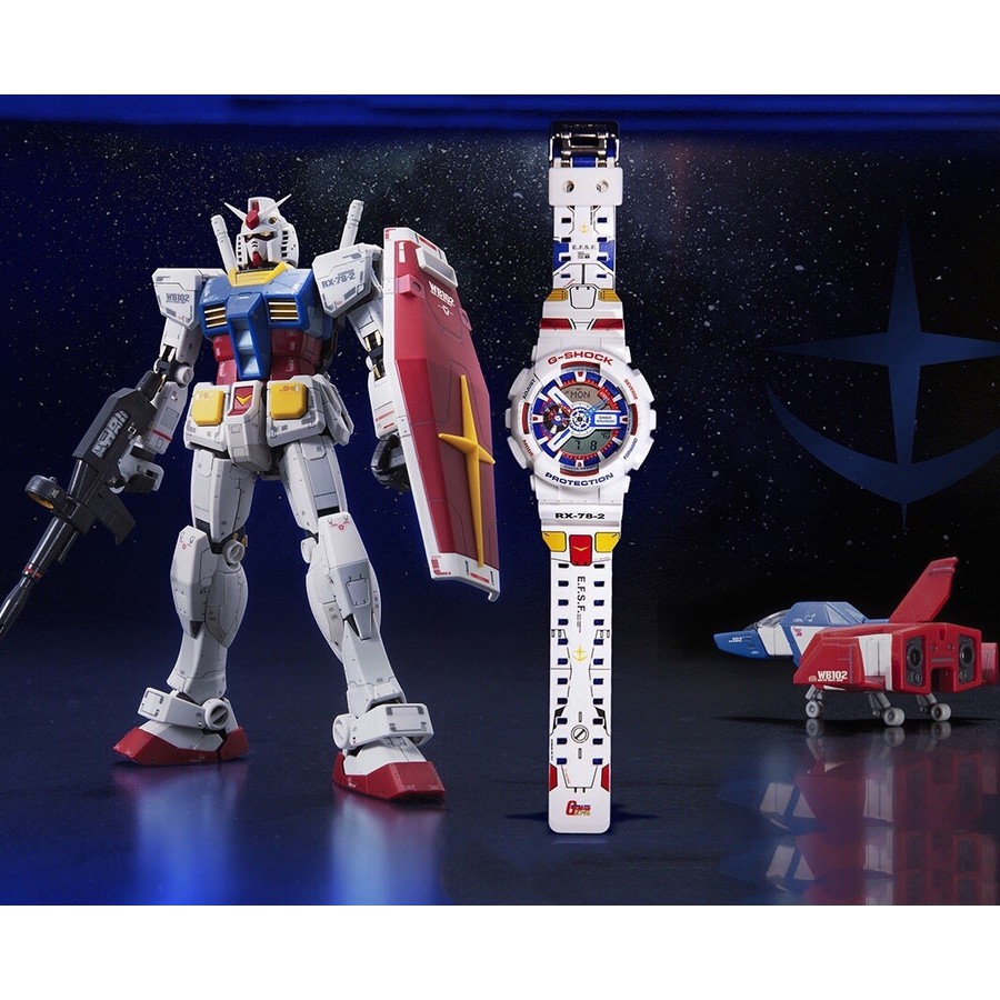 Casio G-Shock X Gundam’s 40th Anniversary Jam Tangan Anime GShock GA-110-TR7APRGD-RX782 GA110 Limited Edition