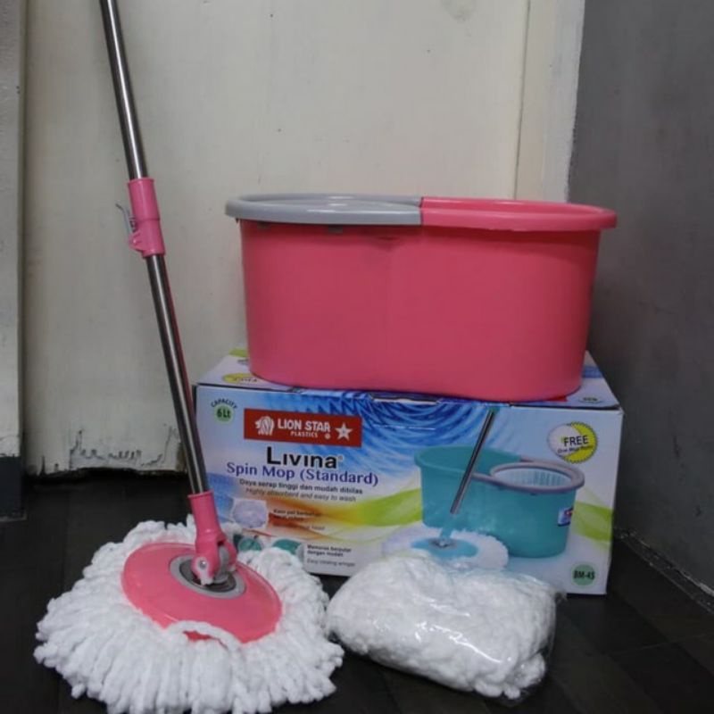 [ ⭐FREE ONGKIR⭐ ] Spin mop LION STAR BM 45 pel putar press otomatis