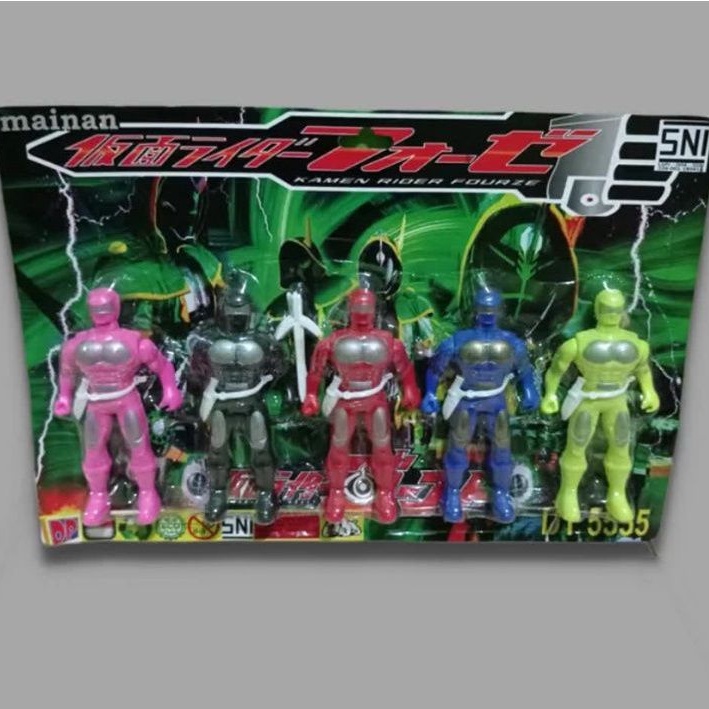 power ranger / mainan robot karakter / mainan robot power ranger isi 5 pcs