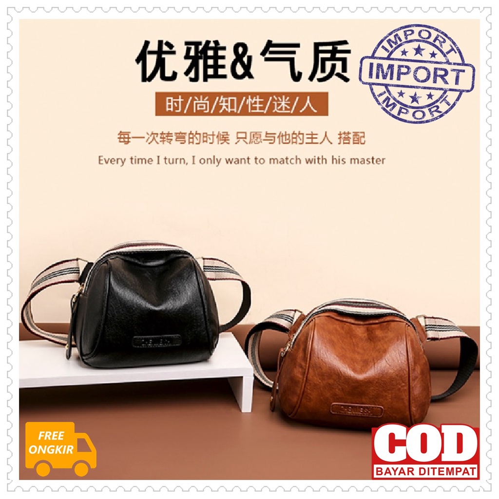 TAS SELEMPANG WANITA VT1966 IMPORT SLINGBAG PESTA BAHU JINJING HANDBAG PEREMPUAN TAS SIMPLE BAHAN KU