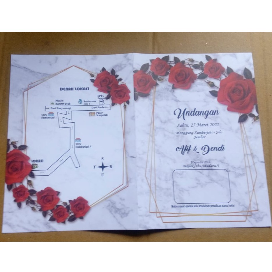 Blangko undangan hepi 295 murah