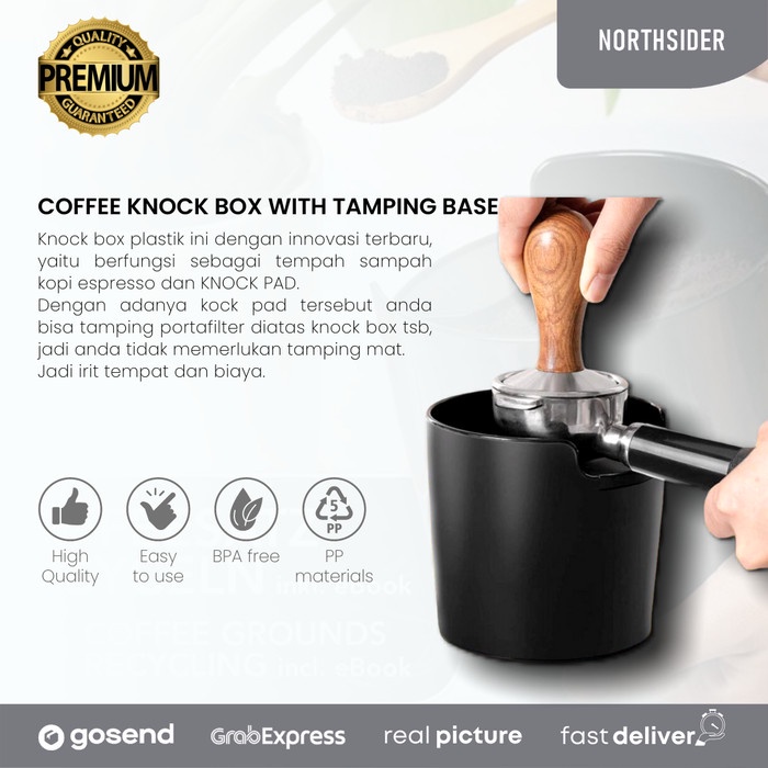 

COFFEE KNOCK BOX KOPI TAMPING BASE ALL IN ONE | KNOCK PAD PLASTIK