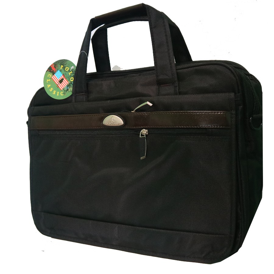 Tas Laptop dan Documnet Pria Premium Nilon - Coffee&amp;Hitam