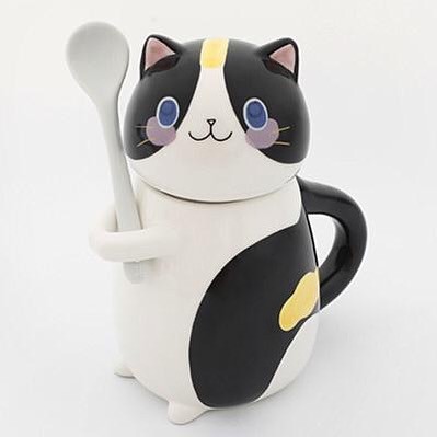 mug dan patung lucu kucing berbagai variasi unik dan lucu bahan keramik import dengan kotak dan streofoam packaging-2